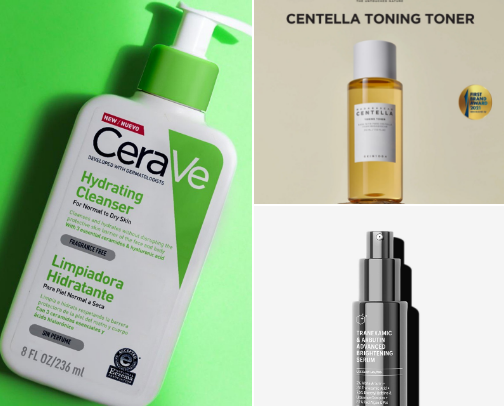 Skincare Product for glass skin cover photo collage