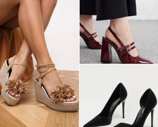 Heeled to fabulousness sheln finds. cover photo collage