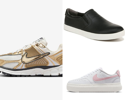 Ladies sneakers cover photo collage