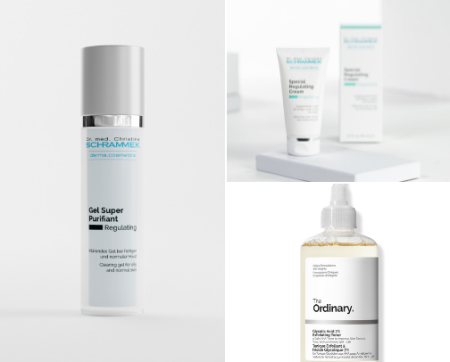 closed comedones skincare cover photo collage
