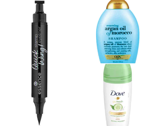 Beauty products cover photo collage