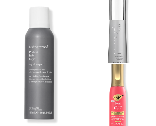 Thick hair girl products cover photo collage