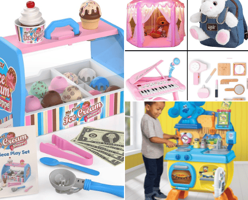 Kids toys cover photo collage