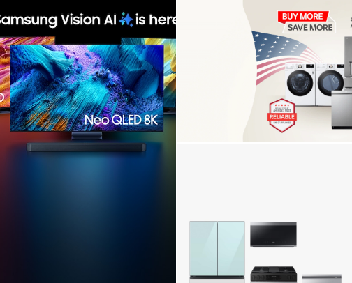Gadgets and appliances cover photo collage