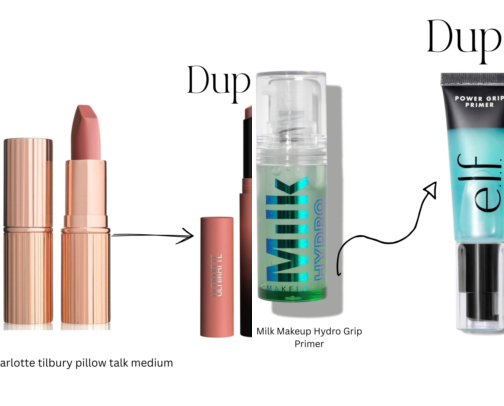All My Favorite DUPES of luxury, high-end makeup products. cover photo collage