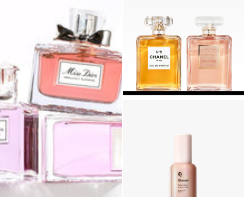 Fragrances (high to low end) cover photo collage