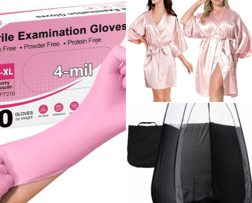 spray tanning must haves!! cover photo collage
