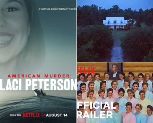 Real-life Murders, Cults, & Scandals on Netflix cover photo collage