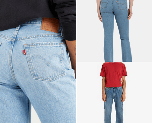 Levis jeans cover photo collage
