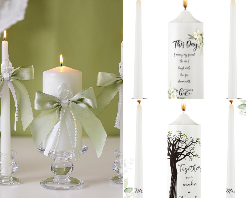 Unity Candle Sets for Wedding Ceremonies! cover photo collage