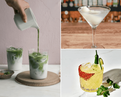 Beverages that bring joy and invigoration to your senses. cover photo collage