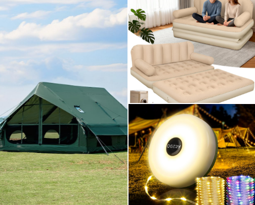 How to survive camping with a 6 and 1 year old! cover photo collage