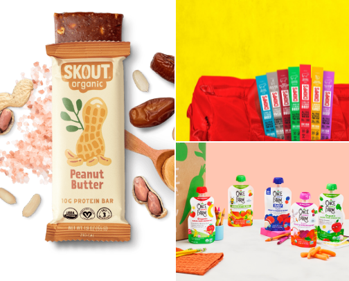 Crunchy snacks cover photo collage