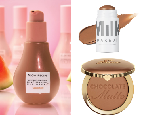 TAN makeup look💘 cover photo collage