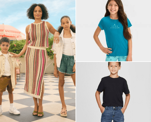 Clothing stores for the whole family cover photo collage