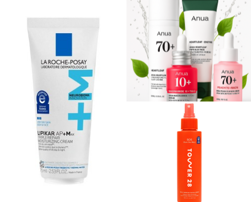 Acne safe skincare cover photo collage