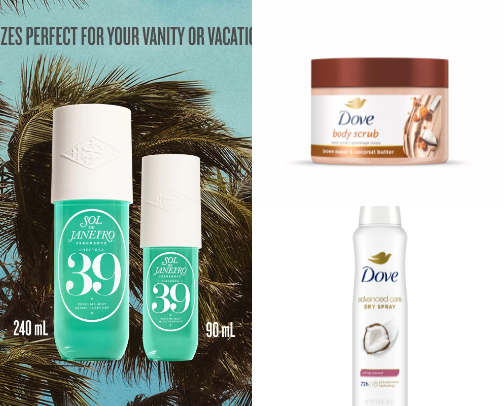 How to smell like  coconut 🥥 cover photo collage