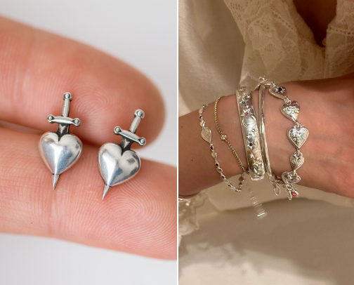 Simple Silver Jewelry cover photo collage