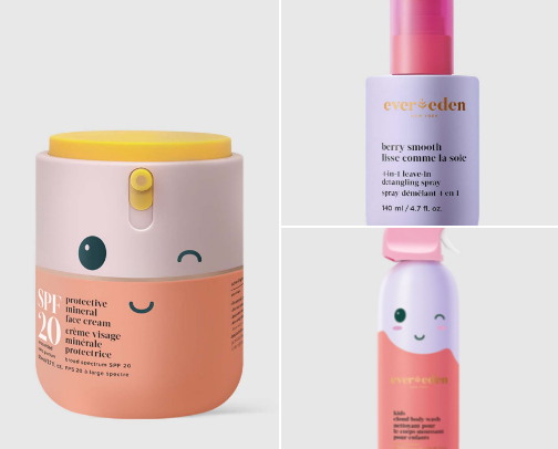 kids, skin and hair care cover photo collage