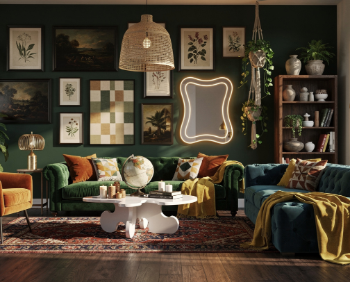 ✨ Bold Maximalist Living Room Must-Haves cover photo collage