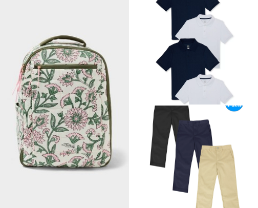 Back to school clothing trendy outfits cover photo collage