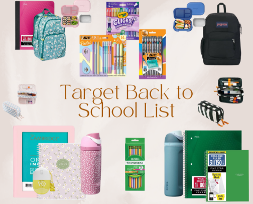 Target Back to School Items cover photo collage