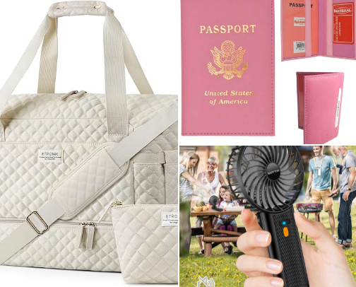 Artículos que necesitas para viajar🫶🏽 cover photo collage