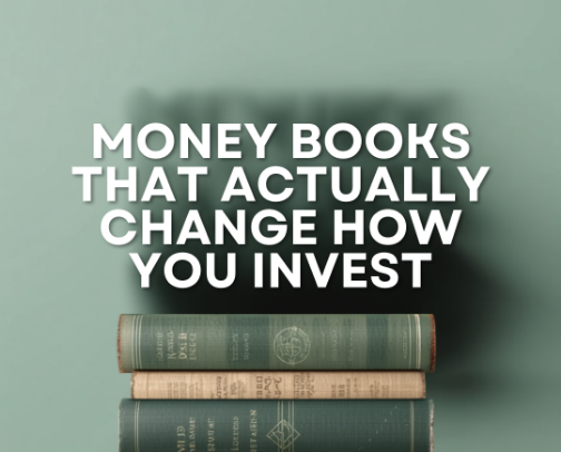 Money Books That Actually Change How You Invest cover photo collage