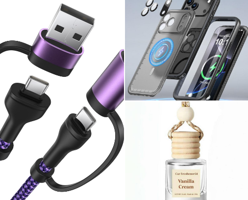 Gadgets/phone & car accessories cover photo collage