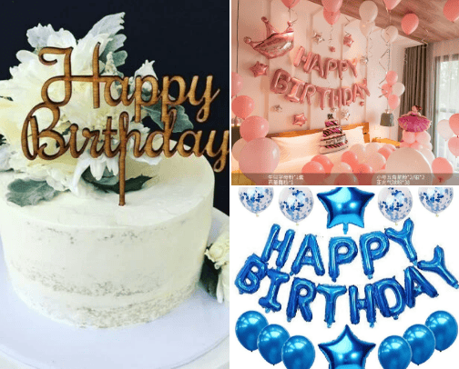 Birthday Supplies. cover photo collage