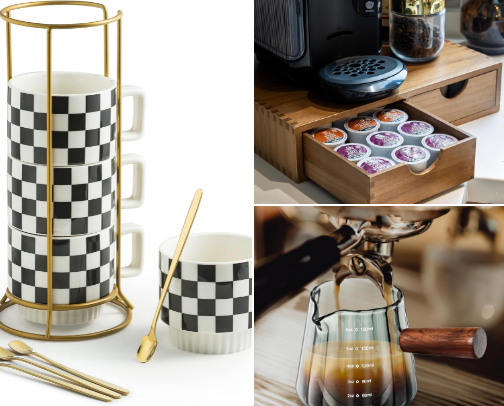 coffee bar must haves that make your mornings feel elevated ☕️ cover photo collage