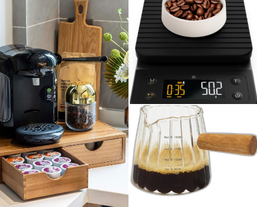 coffee bar must haves that make your mornings feel elevated ☕️ cover photo collage