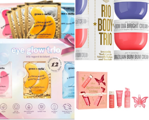 Girly Christmas gifts cover photo collage