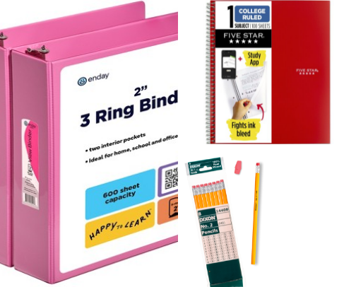Back to school supplies for middle schoolers cover photo collage