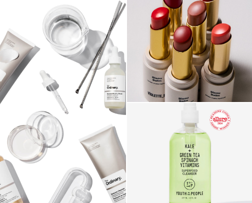 Beauty, hair, skincare cover photo collage