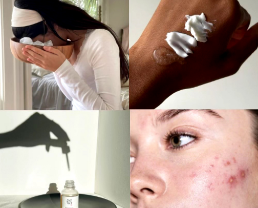 Korean acne skincare cover photo collage