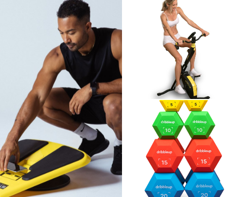 Exercise equipment cover photo collage