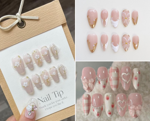 nails aesthetic <3 cover photo collage