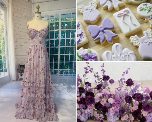 Purple Love Shack Fancy Party cover photo collage