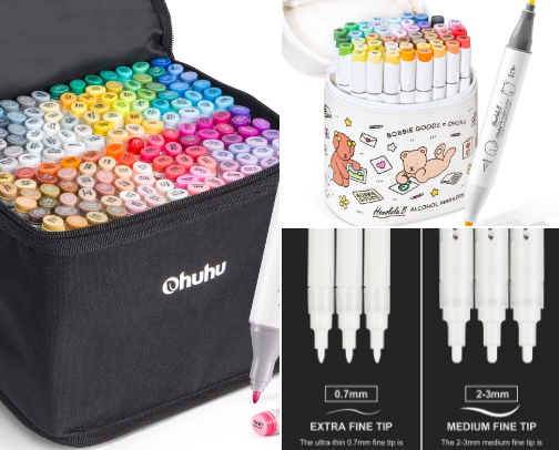 Things you’ll find me using non stop to color! 🖤 cover photo collage
