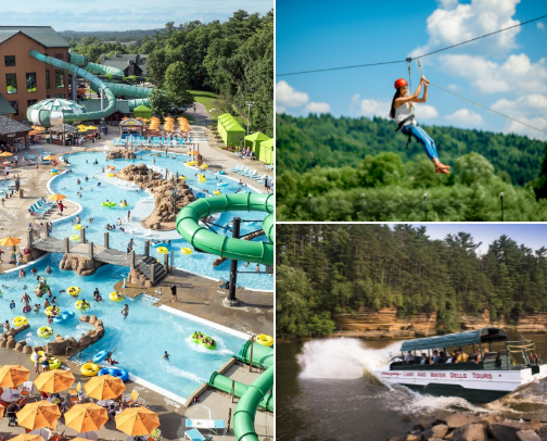 Wisconsin Dells getaway with kids (summer) cover photo collage
