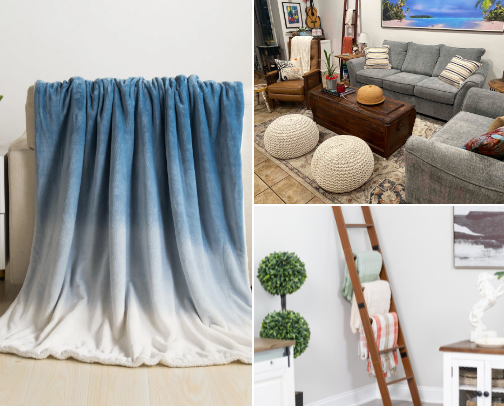 Cozy Home Accents to making a small space feel large! cover photo collage
