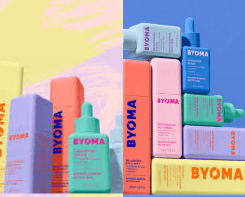 Byoma skincare! cover photo collage