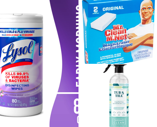 My Cleaning Essentials for every room cover photo collage