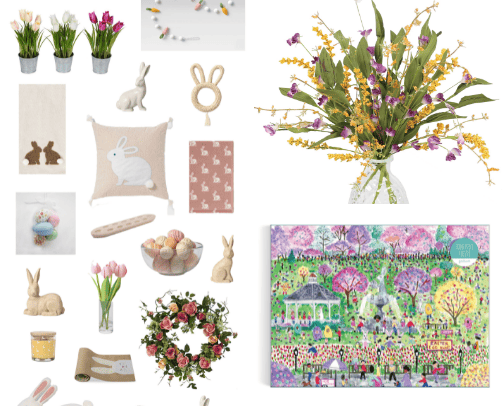 Easter decorations cover photo collage