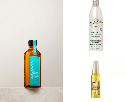 Hair  products cover photo collage