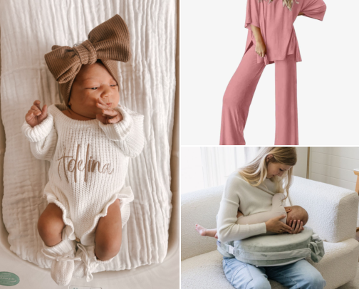 My favorite baby items for hospital bag cover photo collage