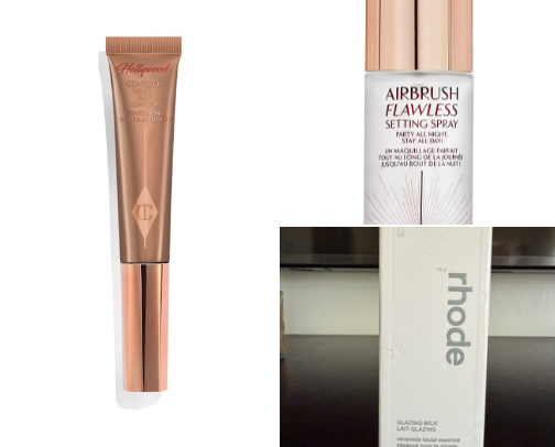 Bronzed beachy makeup cover photo collage