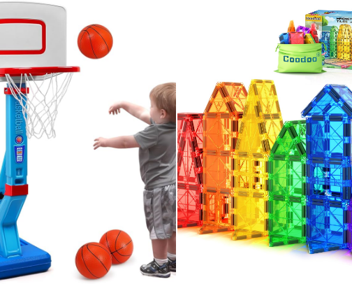 Household toys cover photo collage