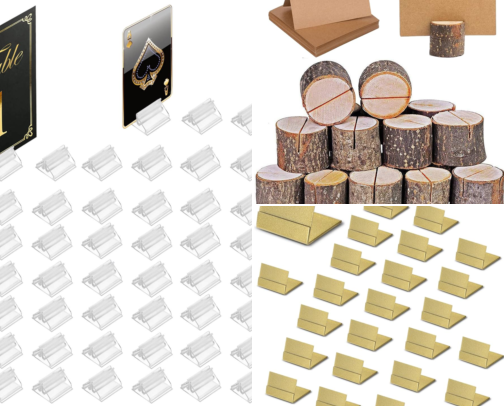 I Finally Found Bulk Place Card Holders That Look Expensive Under 50 Cents Each cover photo collage